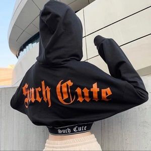 “Such cute” crop top hoodie sweater